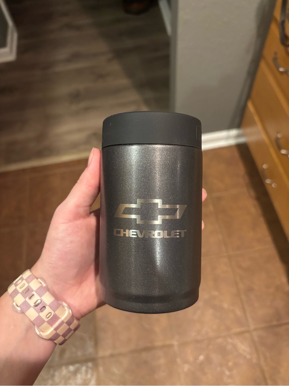 Chevrolet Metallic Gray Travel Tumbler